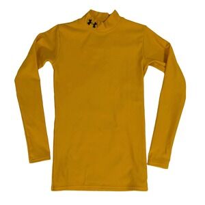 Under Armour Long Sleeve Compression Top - Mustard Yellow with Black Logo